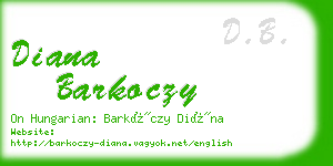 diana barkoczy business card